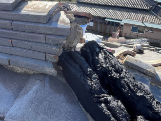 南蛮漆喰による土台作り